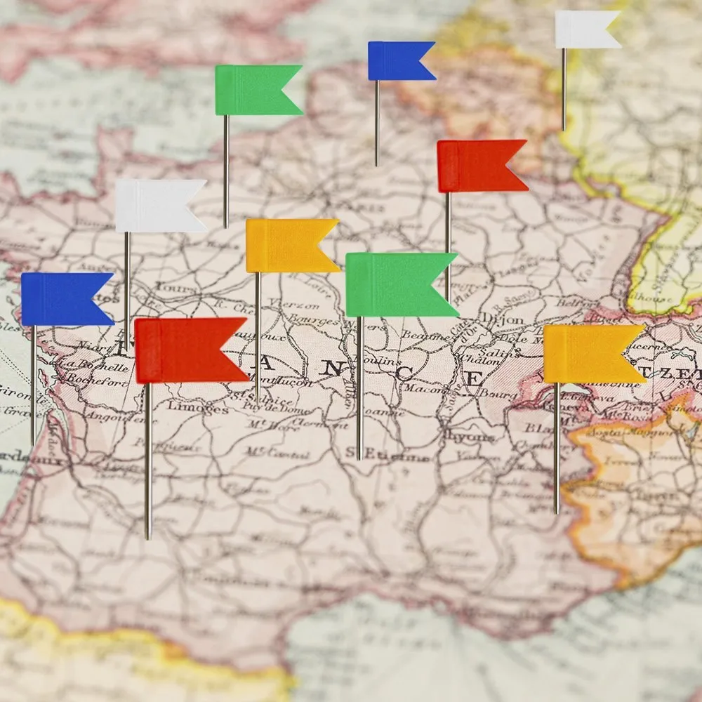 Цветные булавки для флага маркеры карт булавка большого пальца уведомления