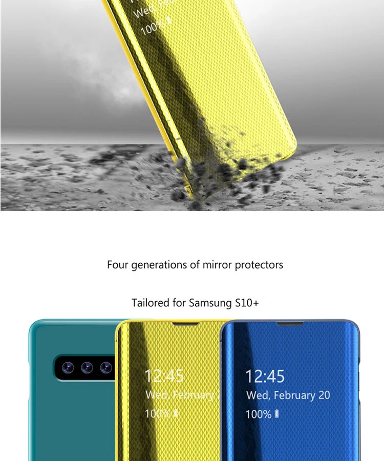 BoeYink умный зеркальный Чехол С Откидывающейся Крышкой для samsung Galaxy S10 S8 S9 плюс S10e S7 Edge Note 8 9 A50 A30 A70 A7 A750 чехол