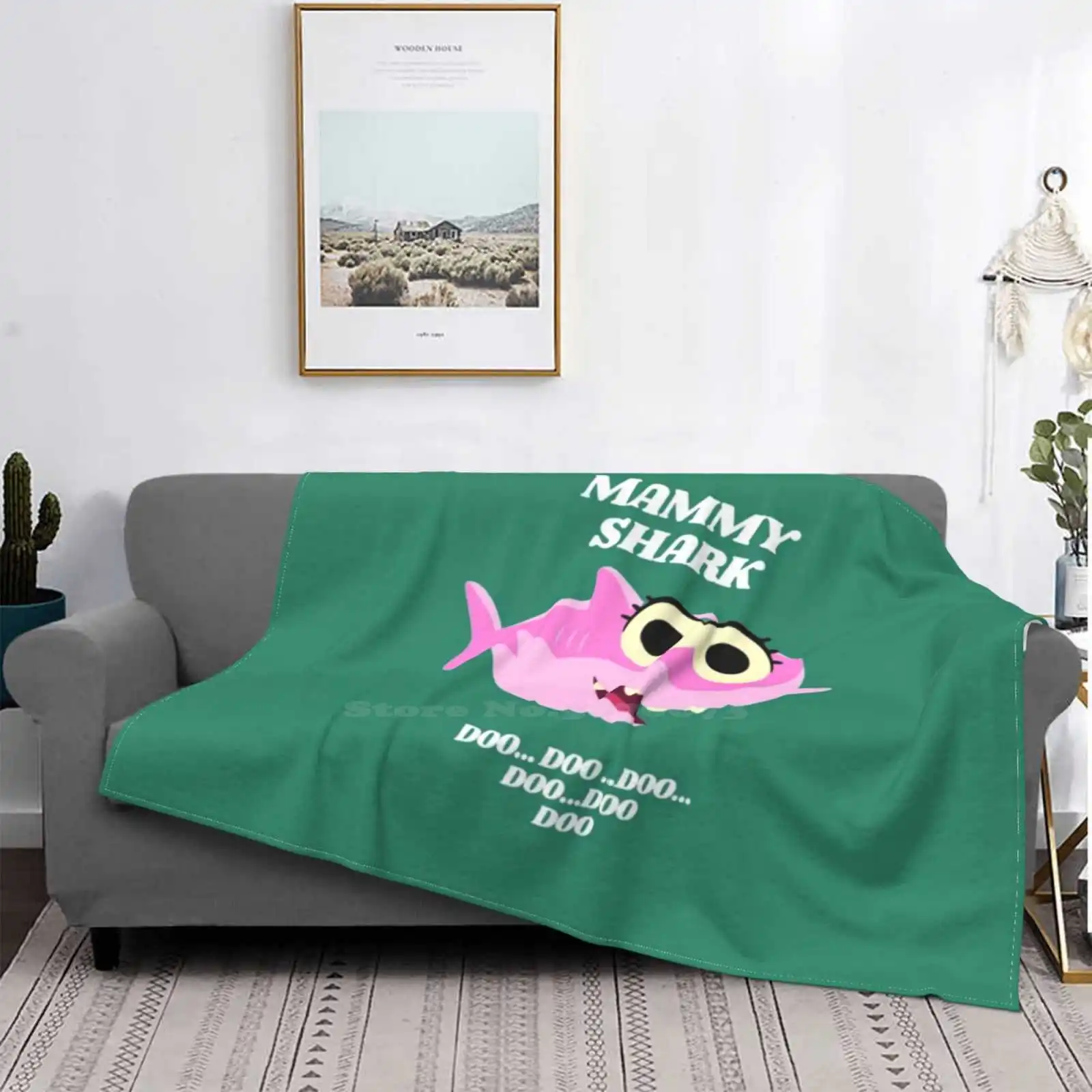 Mammy Shark Doo...Doo модное мягкое теплое одеяло папа Акула милая мама сочетается с