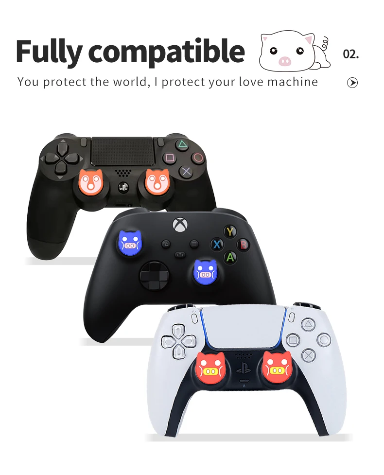 TOYILUYA 50Pcs Thumb Grip Cap For Playstation 5 PS5 PS4 PS3 Xbox One 360 Controller Joystick Cover Case stick Caps | Электроника