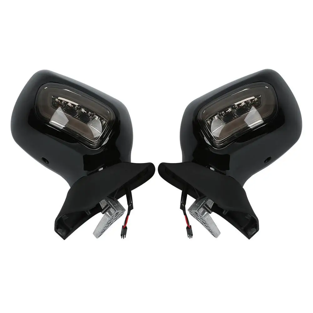 Мотоциклетные зеркала заднего вида + оранжевые/прозрачные светодиодные сигналы