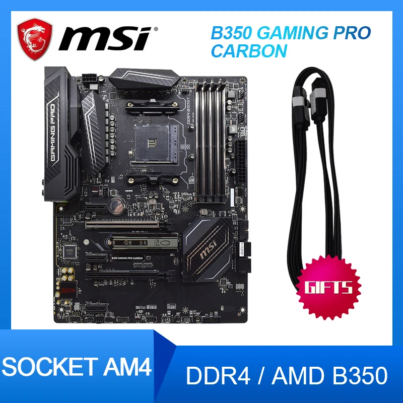 Bestellen Für MSI B350 GAMING PRO CARBON Desktop Motherboard DDR4 AM4 Für AMD B350M M.2 PCI-E 3,0 ATX Verwendet Mainboard