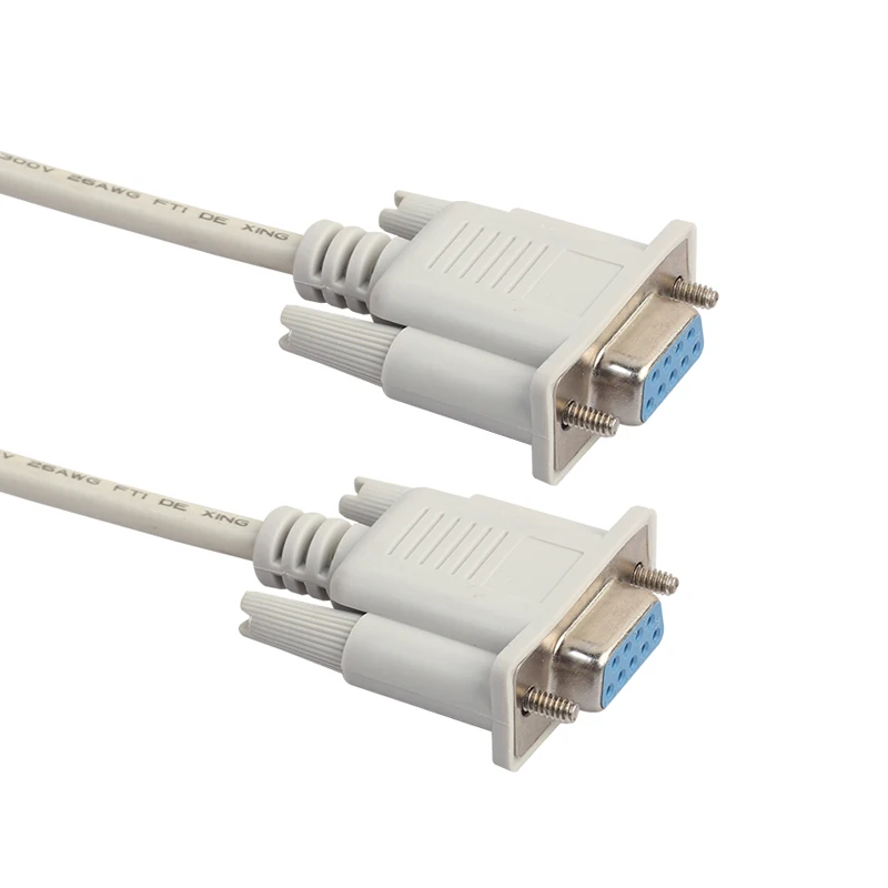 5 м RS232 Cavo на RS 232 DB9F Femmina a DB9 Connettore Seriale Null модем Isolamento HDPE Disegno UL