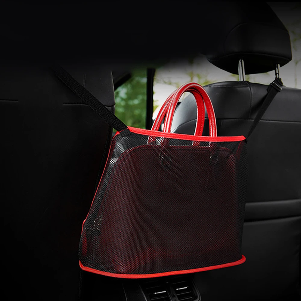 

Accessories Bag Lightweight Storage Universal Black&Red Handbag Holder Mesh