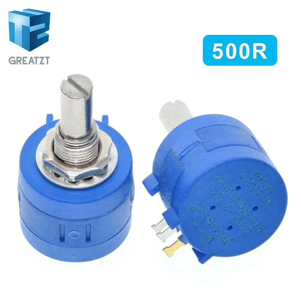 GREATZT 3590S Multiturn потенциометр 500 1 K, 2K 5K 10K 20K 50K 100K Ом Потенциометр переменный резистор 3590 102 202 502 103