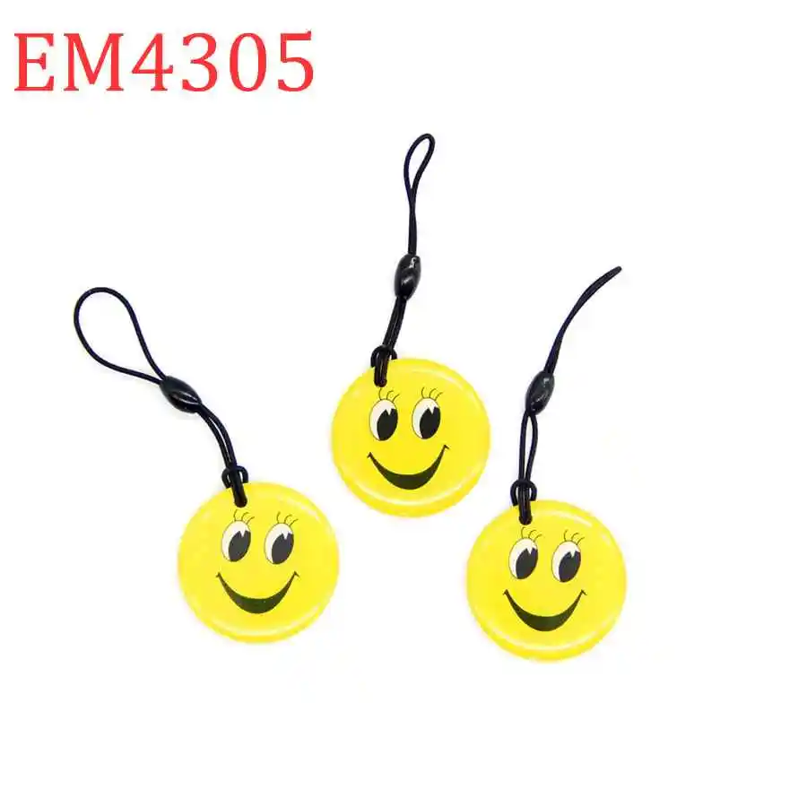 Идентификационный водонепроницаемый желтый брелок с улыбающимся лицом