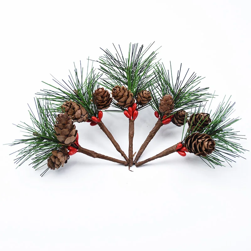 5/10 шт. Сосновые иглы мини аксессуары для рождественской елки Подарочная коробка