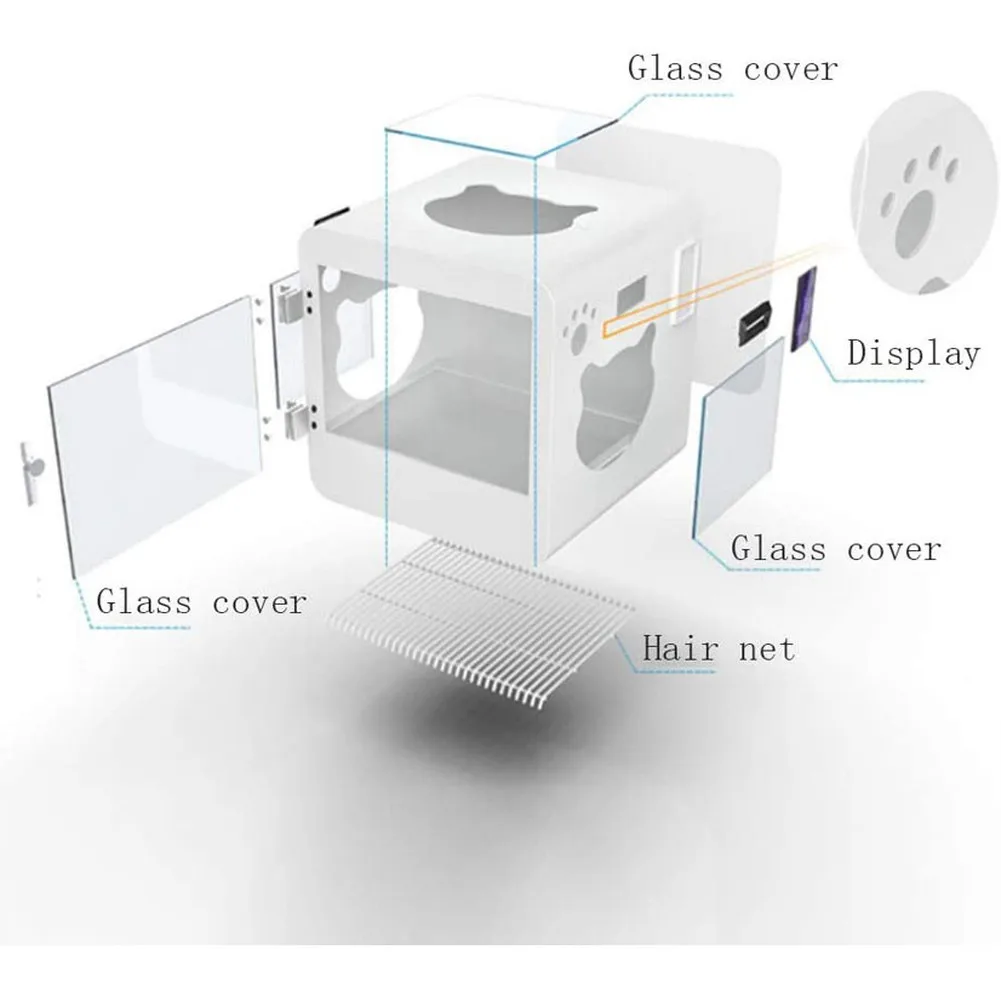 Automatic Pet Drying Box Smart Cat Mute Hair Dryer Dog Bath Blowing Oven Small Home Water Machine | Бытовая техника