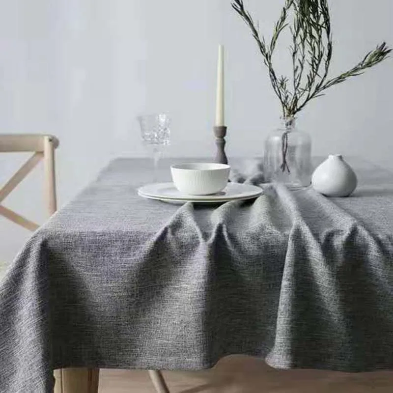 

2021 Many Size Table Cloth Cotton Linen Tablecloth Carefree Kitchen Dining Tables Cloths Decor Simplicity Solid Color Concise St