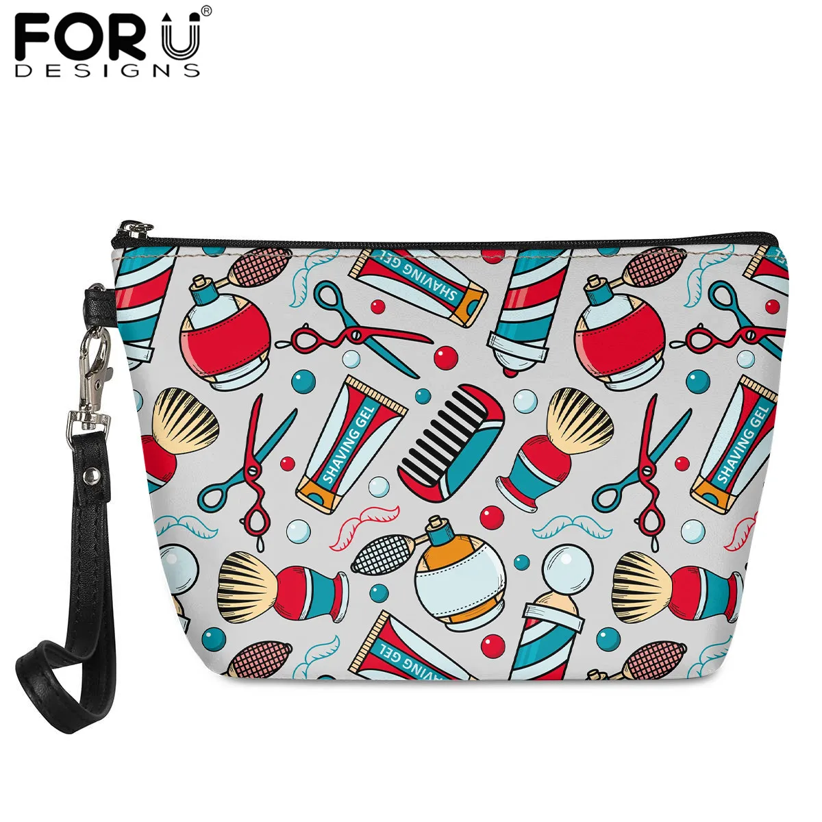 

Косметичка FORUDESIGNS с 3D-принтом для женщин, водонепроницаемые дамские сумочки для косметики, портативные дорожные пеналы на молнии