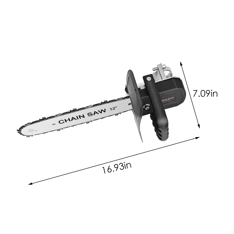 

12" Electric Chain Saw, Angle Grinder DIY Converter Adapter Chainsaw Switch with Bracket Set Woodworking Tool for Wood Cutting