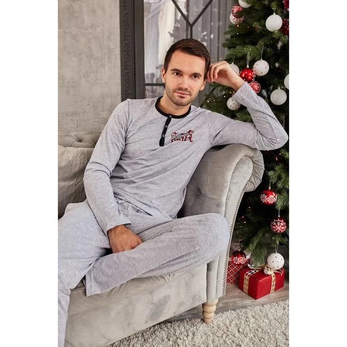 Джемпер мужской KAFTAN &quotХороший Санта&quot р-р L (50) серый 3860856 | Мужская одежда