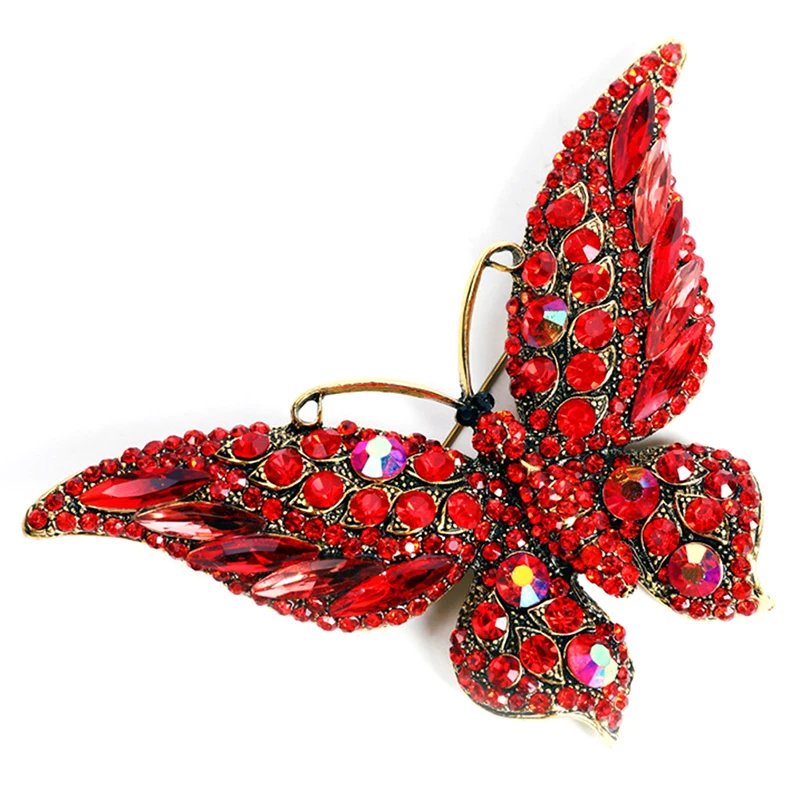 

Butterfly Brooch Luxury Crystal Pin For Women Party Banquet Rhinestone Pins