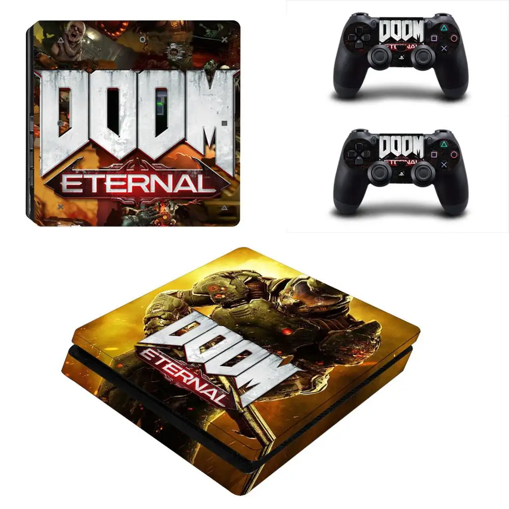 PS4 тонкие наклейки PS 4 Play станция виниловые на кожу Doom Adesivos для playstation тонкая