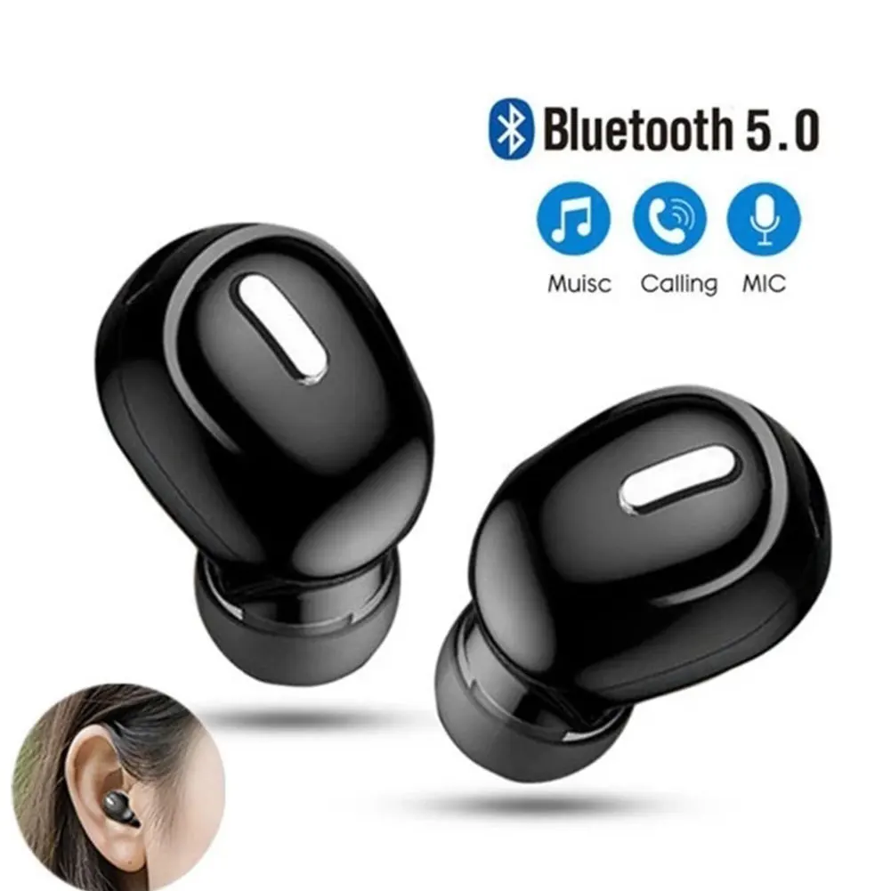 Mini X9 беспроводные Bluetooth совместимые наушники 5 0 гарнитура с микрофоном для