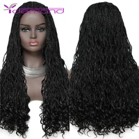 mask wigs box braid curly dress wig for women black synthetic ombre blonde braids wigs long braids cosplay wigs in daily use