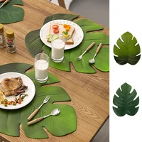 tablecloth sheet leaf shape eva insulation mat simulation tropical palm pad table kitchen accessories