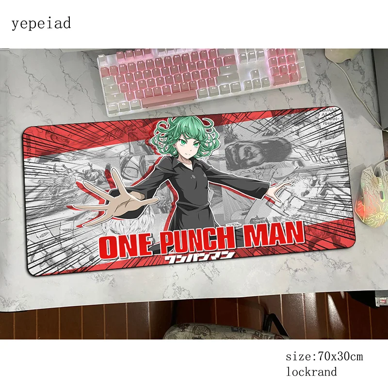 

One Punch Man mouse pad 800x300x4mm mats wrist rest Computer mouse mat gaming accessories anime mousepad keyboard games pc gamer