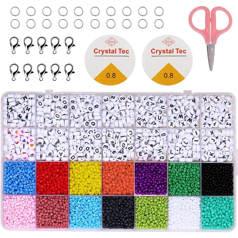 

A-Z Acrylic Letter Alphabet Beads Kit DIY Bracelet Art Jewellery Making Accessories Material Charms for Necklace Earrings