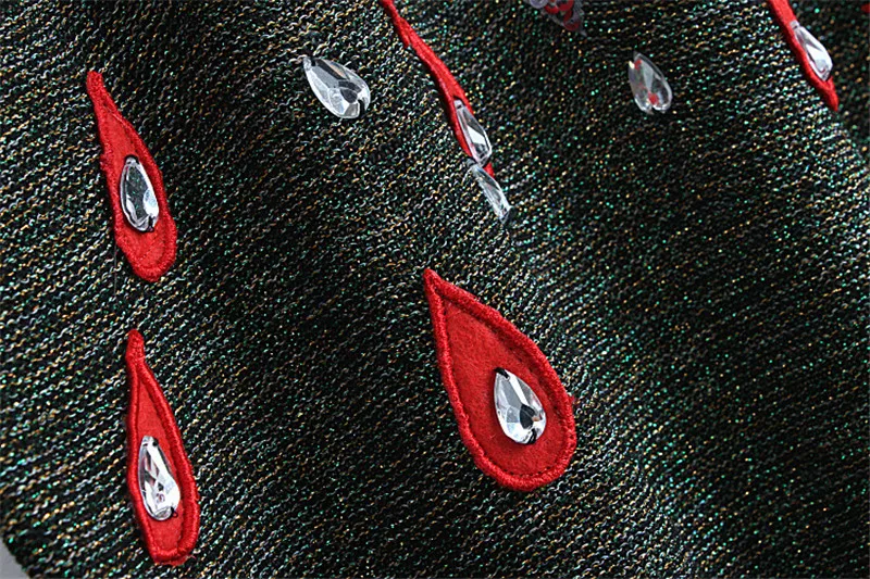 2019 Winter Luxury Sequins Neck Women Sweater Pullover Runway Diamond Long Sleeve Christmas Knitted Jumper Clothes | Женская одежда