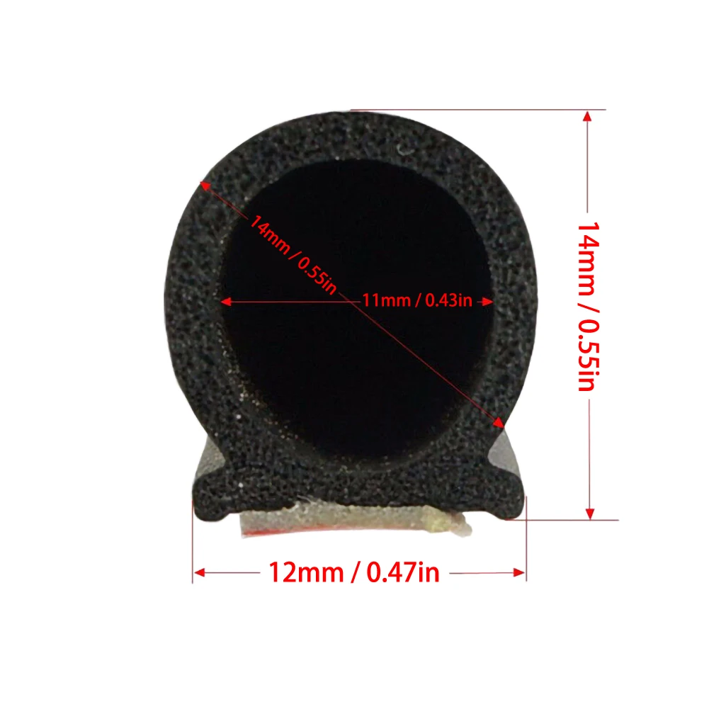 4M Car Door Seal Strip Rubber Trunk Hood Edge Insulation Trim Sloping D-Shaped Anti-friction | Автомобили и мотоциклы