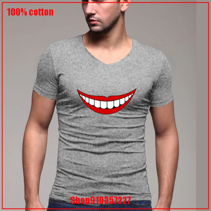 Футболка мужская хлопковая с коротким рукавом и V-образным вырезом | Мужская
