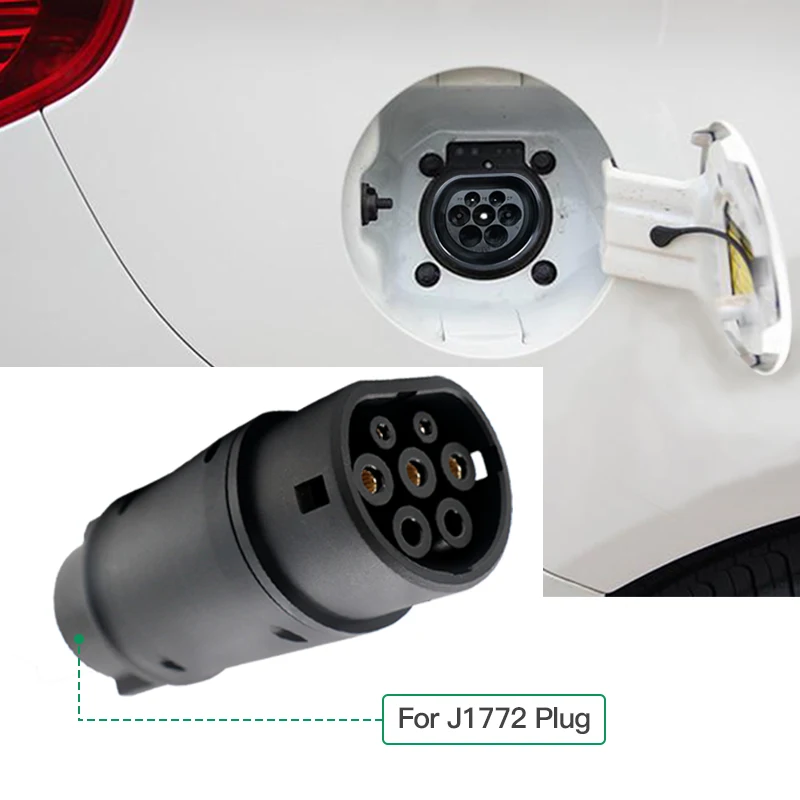 evse adaptor type1 to type2 electric vehicle car ev charger connector sae j1772 type 2 to type 1 ev adapter for car charging free global shipping
