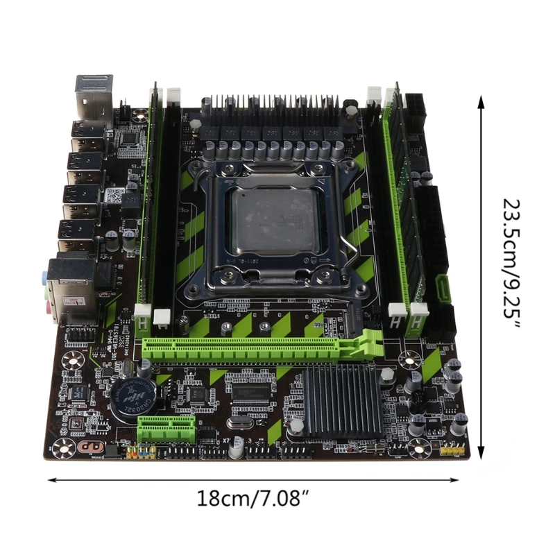 

X79G Motherboard LGA 2011 DDR3 Mainboard with M.2 Interface E5 2620 CPU 2x4G Memory Card for In-tel Xeon E5 Core I7 CPUs