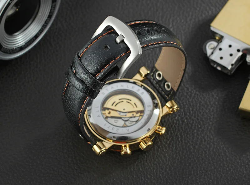 

WINNERD309 Men's Leisure Fully Automatic Wash-up Mechanical Watch Business Watch