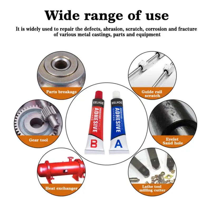

20g Universal AB Glue Metal Structure Glue Iron Stainless Aluminum Alloy Glass Plastic Wood Marble Quick Drying Strong Glue BMY