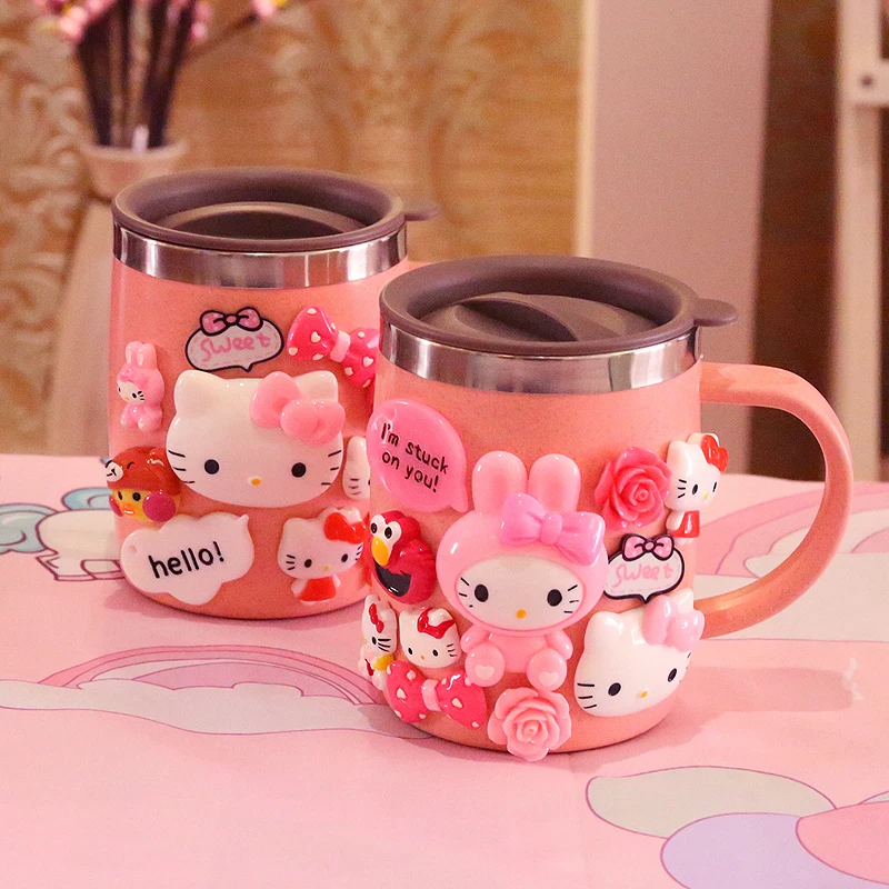 420 мл розовая портативная Пшеничная солома с двойными стенками портативные