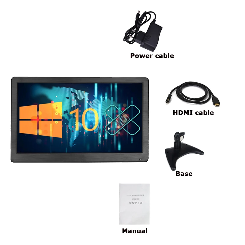 12 дюймов широкоформатный экран монитор компьютера с HDMI VGA USB вход 1920*1080 Пиксели 16:9