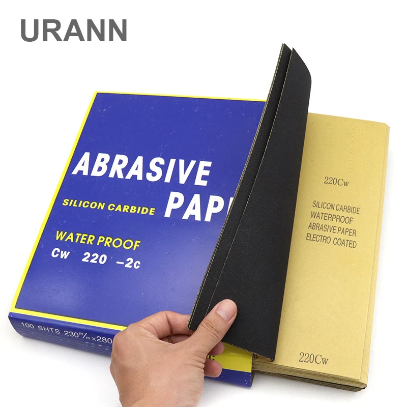 URANN 1Pcs Grit 60-2000 Waterproof Sanding paper Polishing Sanding Wet/dry Abrasive Sandpaper Paper Sheets Surface Finishing