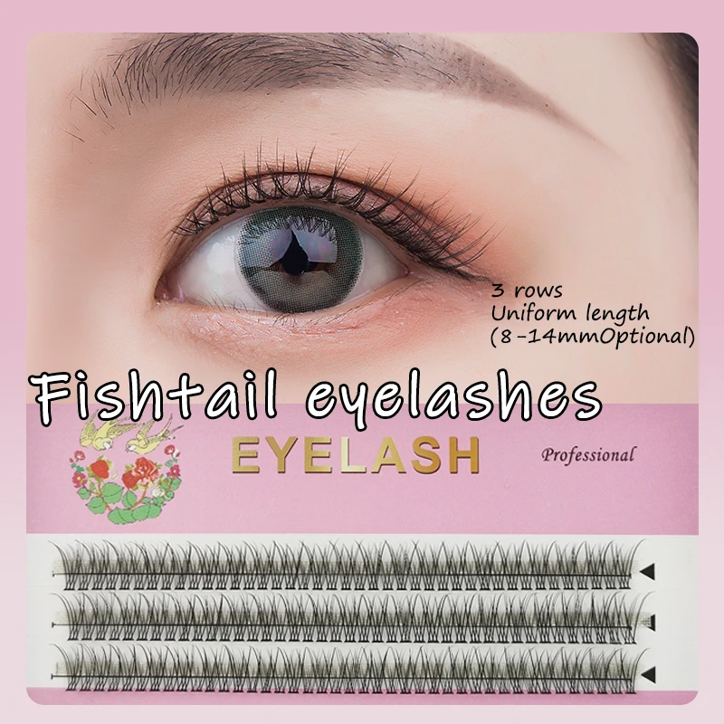 

Мягкие и удобные накладные ресницы типа «Ласточкин хвост» с-изгиб, искусственные ресницы для наращивания, накладные ресницы, макияж