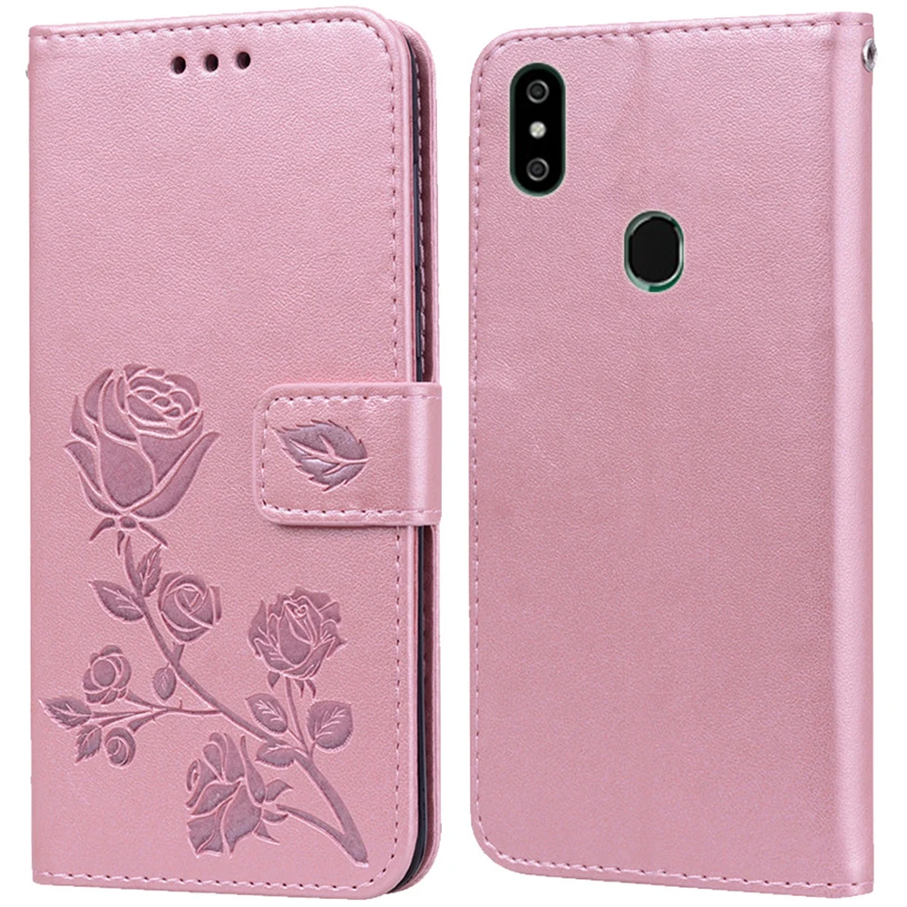 Роскошный кожаный чехол-книжка для Oukitel C15 Pro чехол-бумажник с розами и подставкой