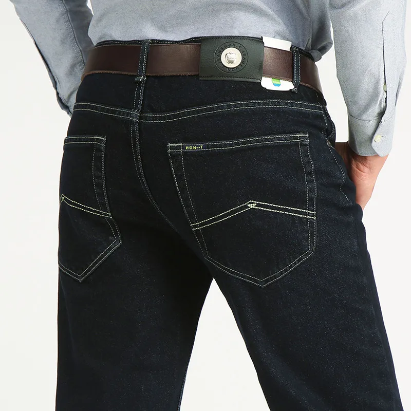 New Men Business Jeans Classic Spring Autumn Male Skinny Straight Stretch Brand Denim Pants Summer Overalls Slim Fit Trousers