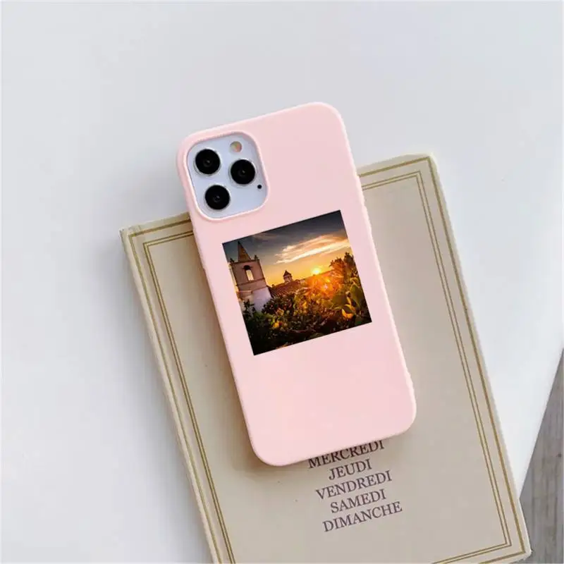 

Cottagecore Style Phone Case Pink Candy Color for iPhone 11 12 mini pro XS MAX 8 7 6 6S Plus X SE 2020 XR