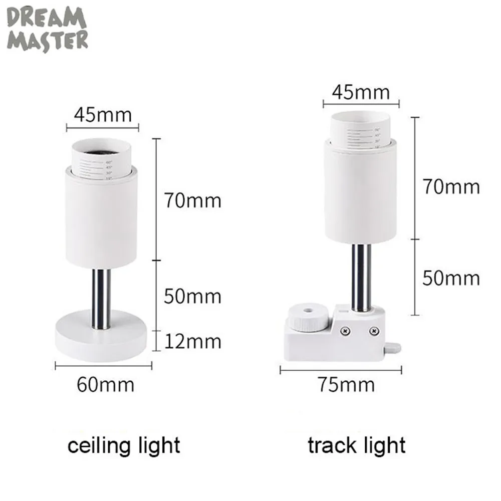 Скандинавский светодиодный Трековый светильник с регулируемым фокусом от 15 до 60