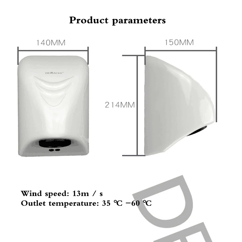 

Automatic induction bathroom hand dryer, mini plastic hotel commercial hand dryer