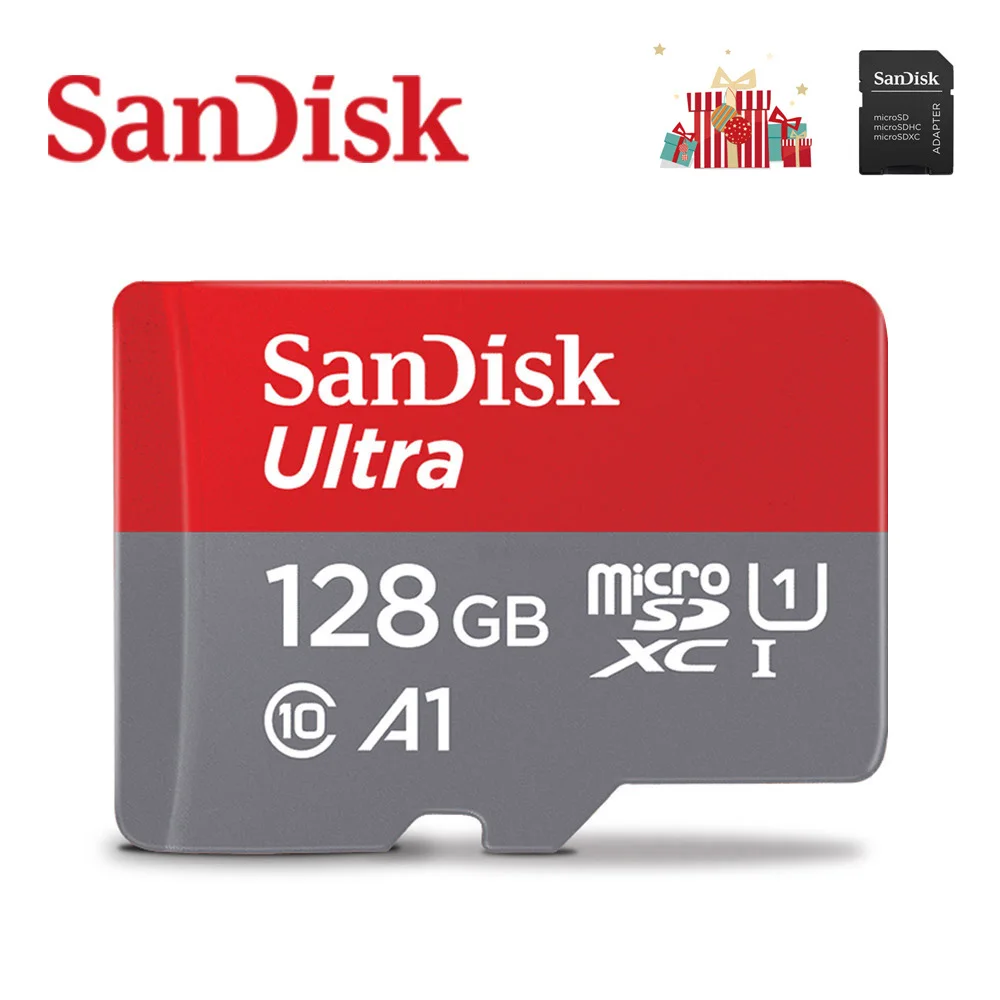 128GB-Adapter SanDisk карта памяти A1 128 Гб 64 Гб U3 98 МБ/с./с 32 ГБ Micro sd карта класс 10 UHS-3 флэш-карта памяти Microsd TF/sd карта s для планшета - Емкость: 128GB-Adapter