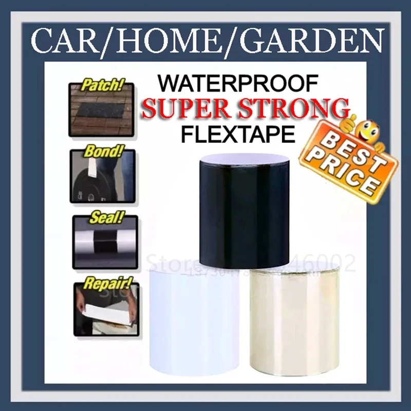

Super Fiber Strong Waterproof Stop Leak Seal Repair Insulating Tape Performance Self Tape Duct Tape Waterproof Pipe Tape Tool