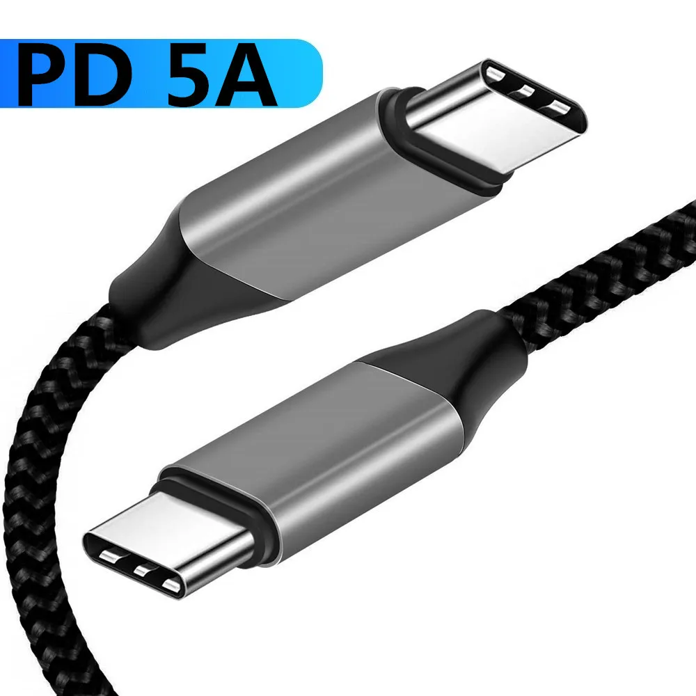 Кабель PD 5A 87W Quick Charge 4,0 QC 4,0 USB 3,1 gen1 кабель type C к USB C кабель для Macbook samsung S10 S9 Note 10 8 9 - Цвет: 5A