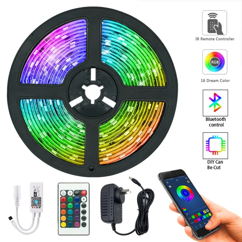 

LED Lights Strips Bluetooth WIFI Controller Luces Led Strip RGB 5050 Night Lights Decoration BackLight For Room Ledstrips Lamp