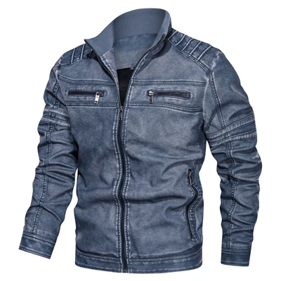 816lanse Осень зима Пилот PU кожаная куртка-бомбер мужская новая Досуг горячий военный полет искусственная куртка мотоциклетная Мужская куртка плюс размер - Цвет: 816lanse