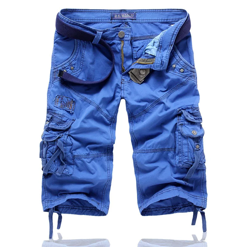 

men shorts Men's Cropped Trousers summer Designer Multi Pocket Plussize Casual Tooling Cotton Cargo Pants Men Overalls