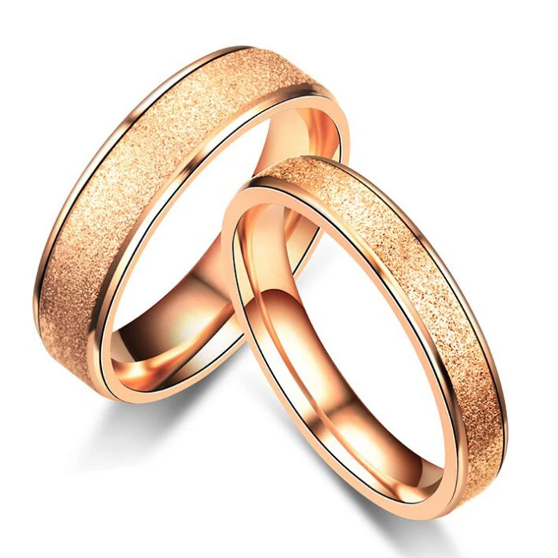 2019 романтическое простое кольцо для пары серебряное розовое золото 4 мм 6