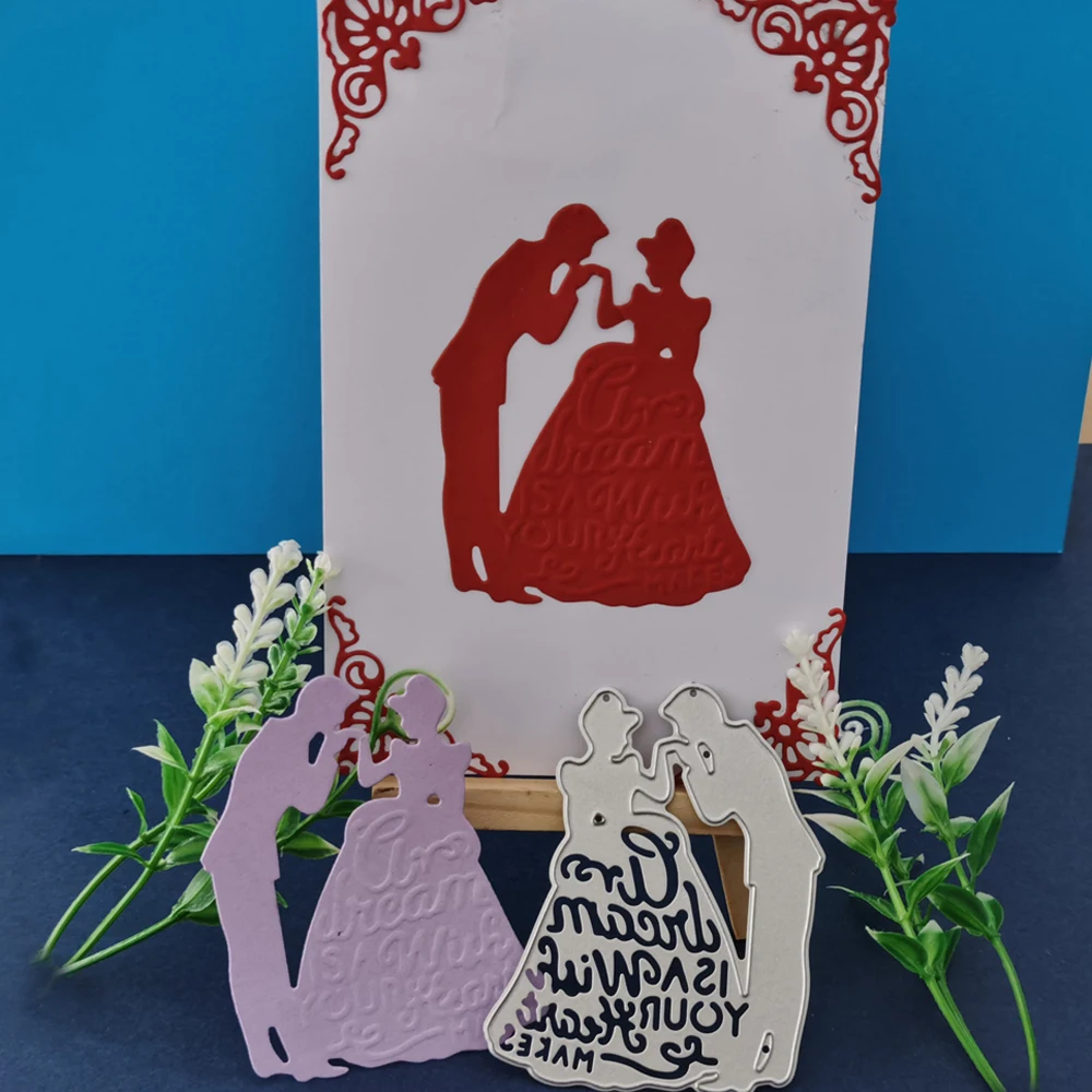 Счастливый Свадьба тема резки металла штамповки скрапбукинга бумажный процесс