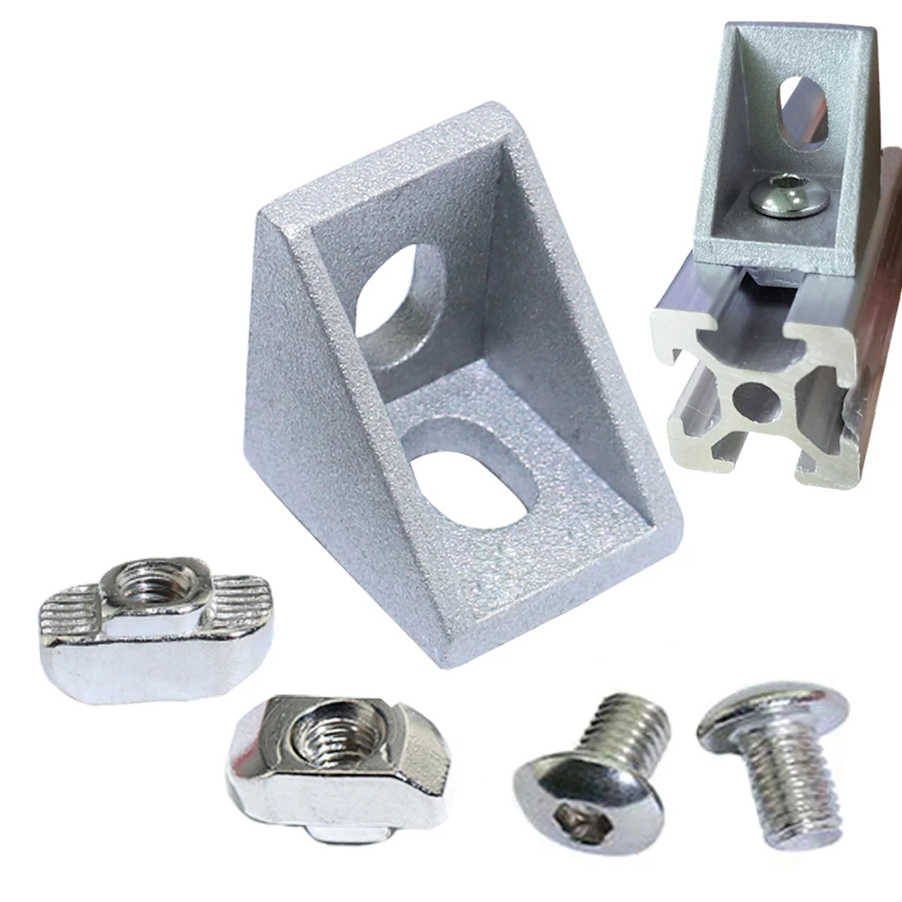 

1515 Series Aluminum Profile Slot 6mm Connection Corner Bracket Set With Screw and Nut for 3D Printer