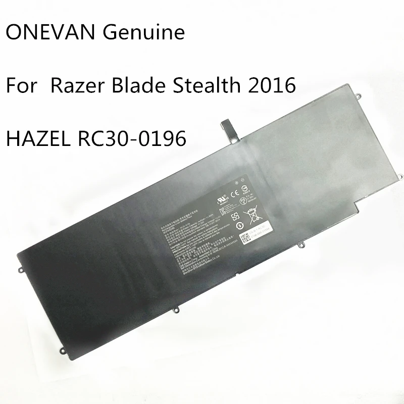 

ONEVAN Genuine HAZEL RC30-0196 RZ09-0196 Laptop Battery for Razer Blade Stealth 2016 v2 i7-7500U 13.3"Touch I7-8550u 3ICP4/92/80