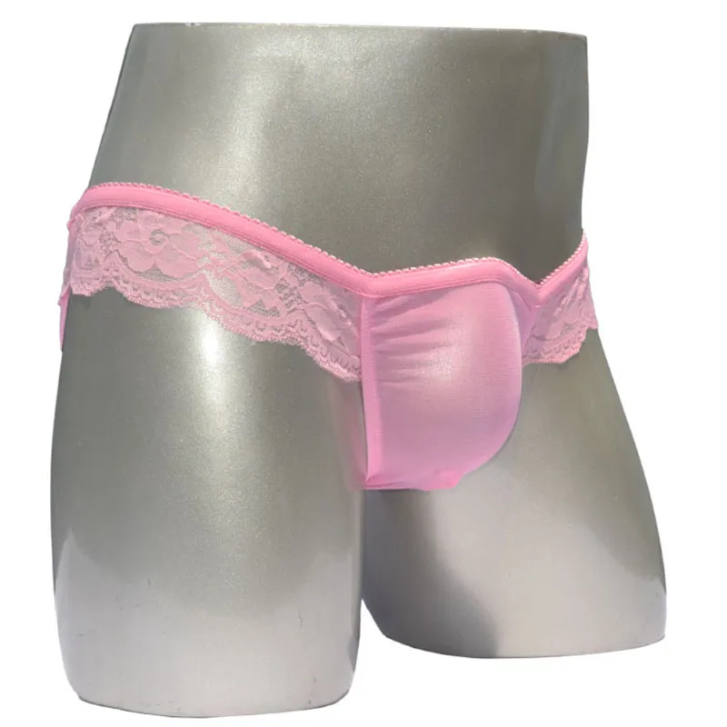 Сетчатое мужское кружевное нижнее белье мягкие дышащие трусы стринги трусики